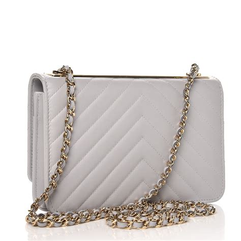 chanel chevron trendy cc|Chanel Chevron wallet on chain.